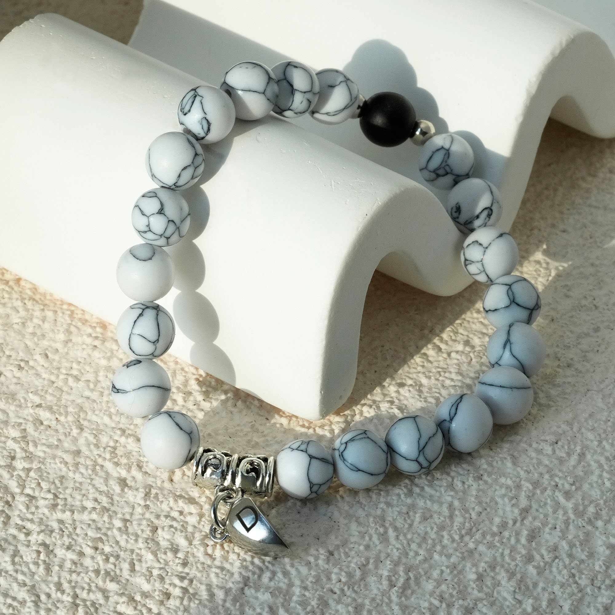 Custom Couple Initial Magnetic Bracelet Engraved Matching Gift Custom Couple Initial Magnetic Bracelet Engraved Matching Gift