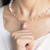 Bridal Necklace Handmade Pearl Real Freshwater Wedding Jewelry