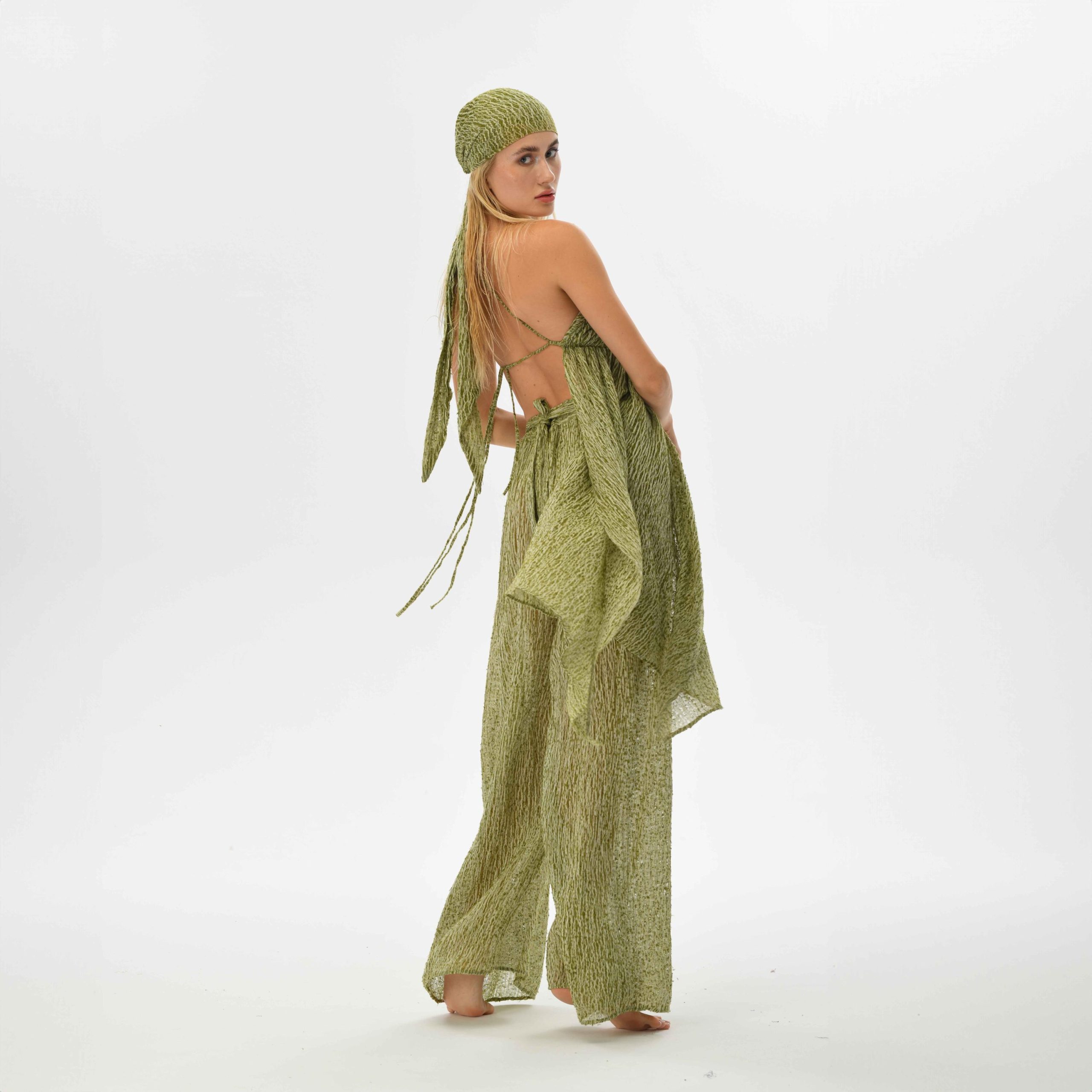 Boho Gypsy Set Pants Top Handwoven Cotton Two Boho Gypsy Set Pants Top Handwoven Cotton Two