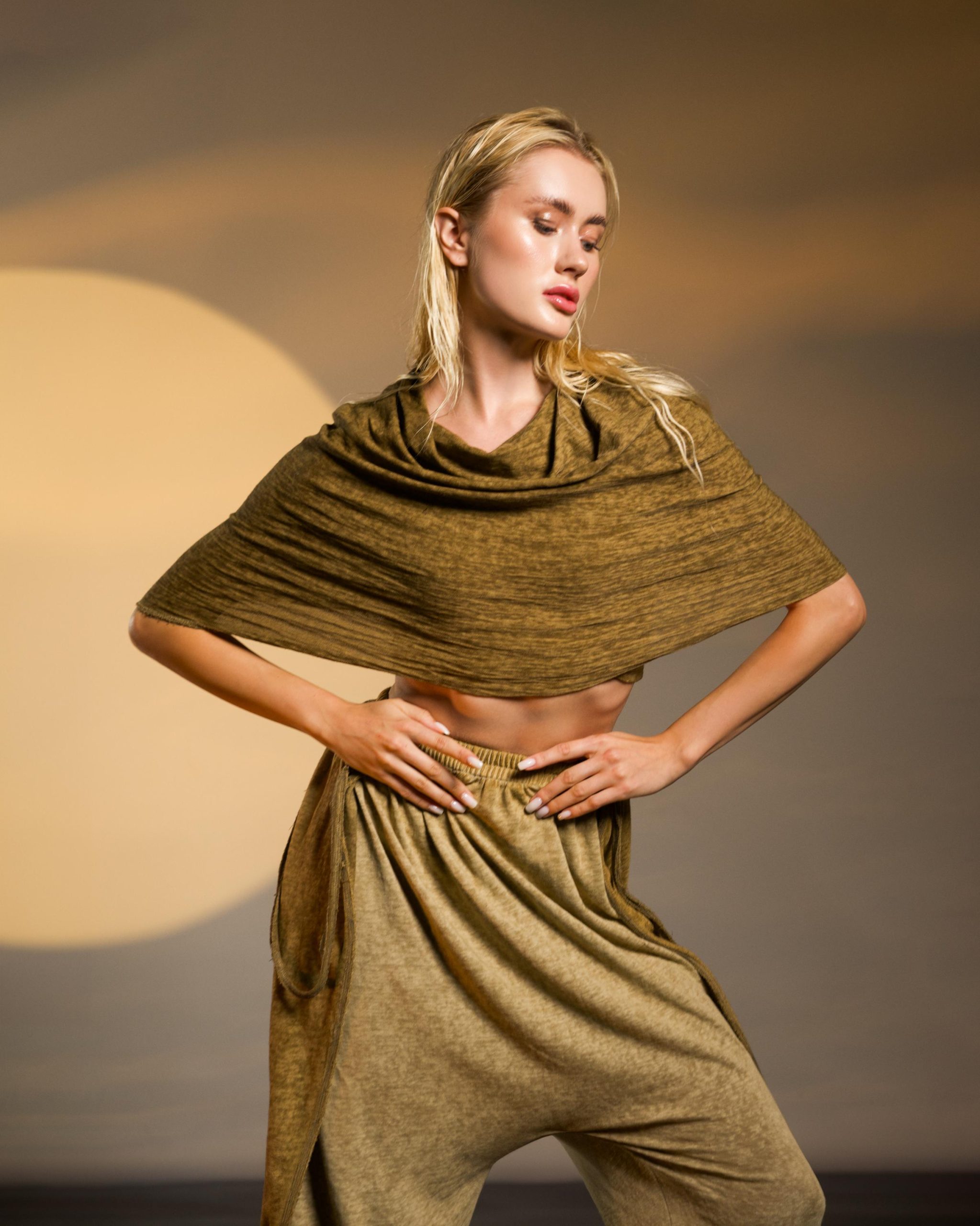 Hooded Fairy Blouse Warrior Goddess Top Desert Sand Hooded Fairy Blouse Warrior Goddess Top Desert Sand